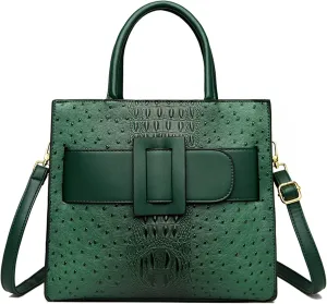 Women Alligator Handbags Women Large Capacity Top-Handle Tote Leather Shoulder Crossbody Bag