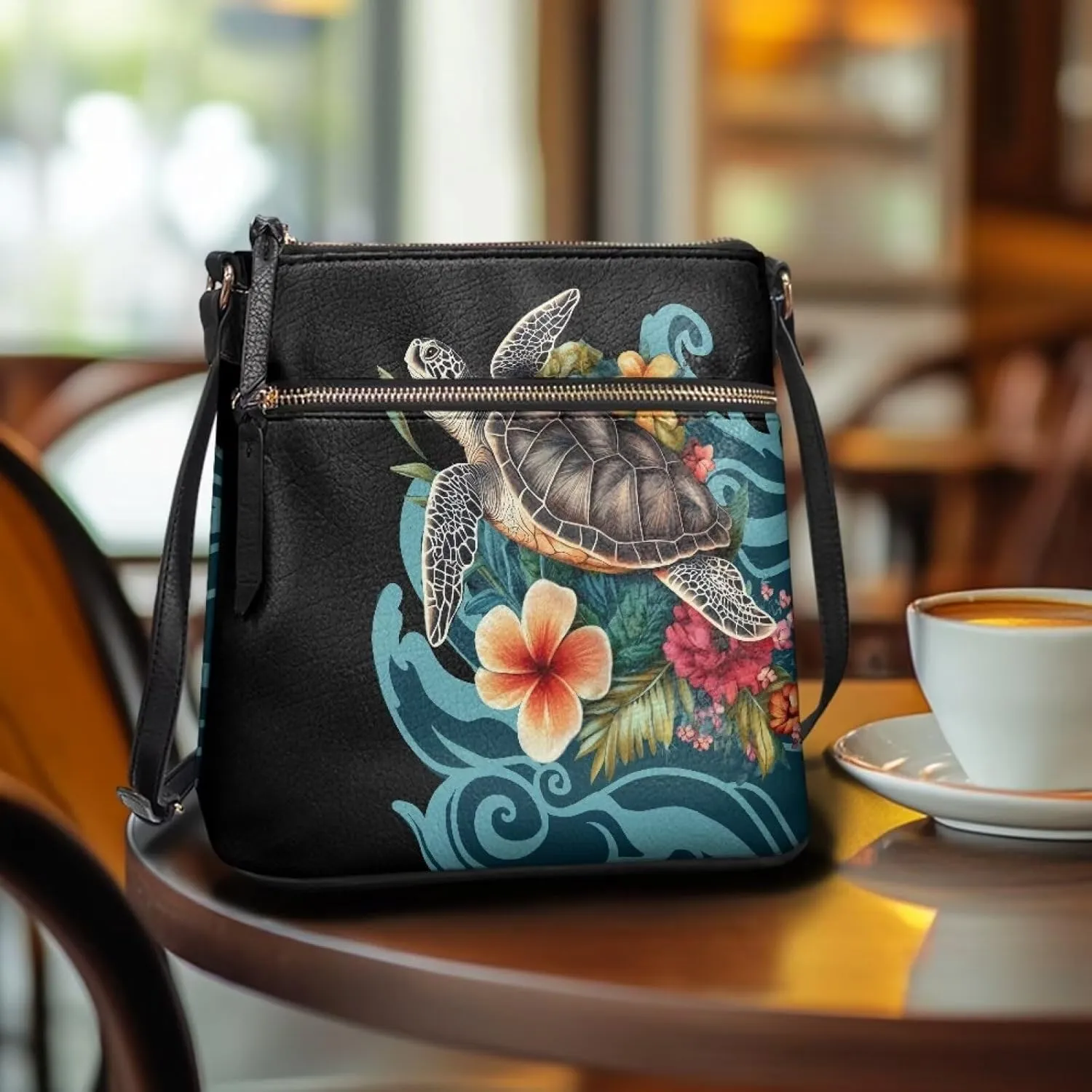 Women Crossbody Hobo Bag Leather Satchel Purse Zipper Shoulder Handbag Purse Sling Messenger Bag
