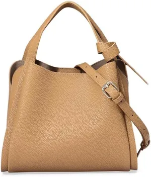 Women Genuine Leather Bucket Bag Vegetable Basket Bag Shoulder Handbag Cowhide Crossbody Purse Adjustable Straps