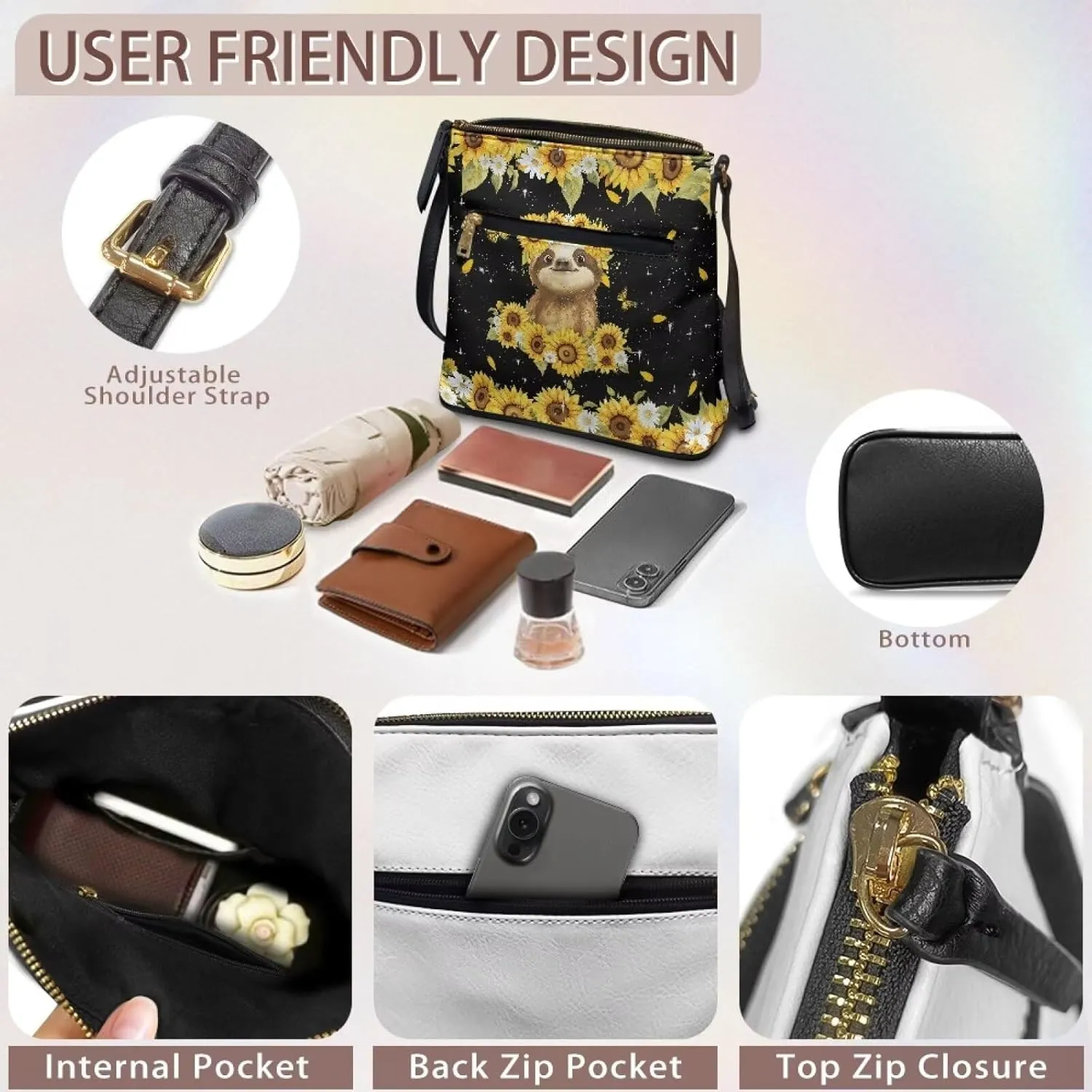 Women Hobo Bag Crossbody Leather Satchel Purse Shoulder Bag Handbag for Women Ladies with Shoulder Strap