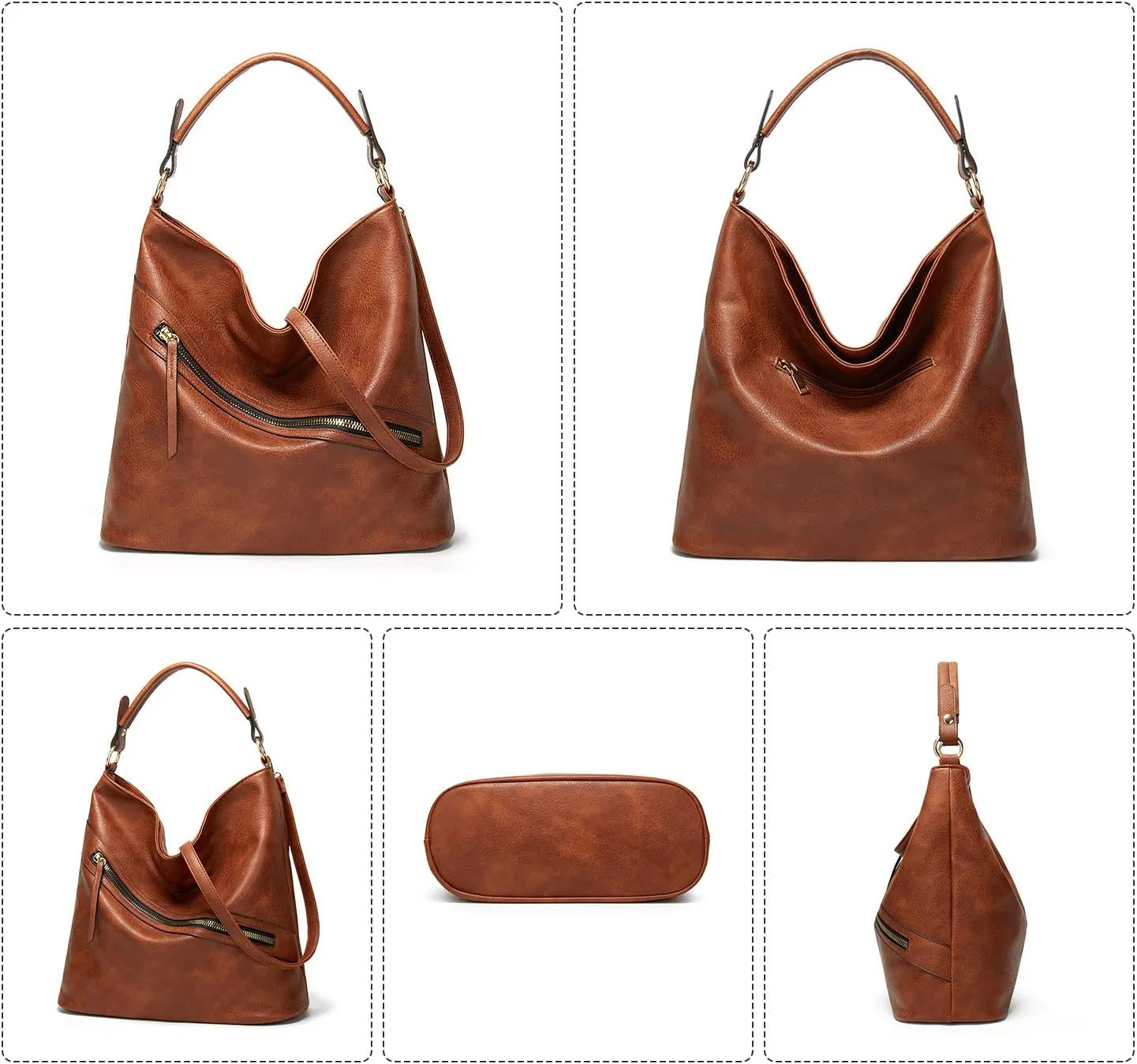 Women Hobo Bags Large Capacity Shoulder Bags Fashion Top Handle Purses Handbags