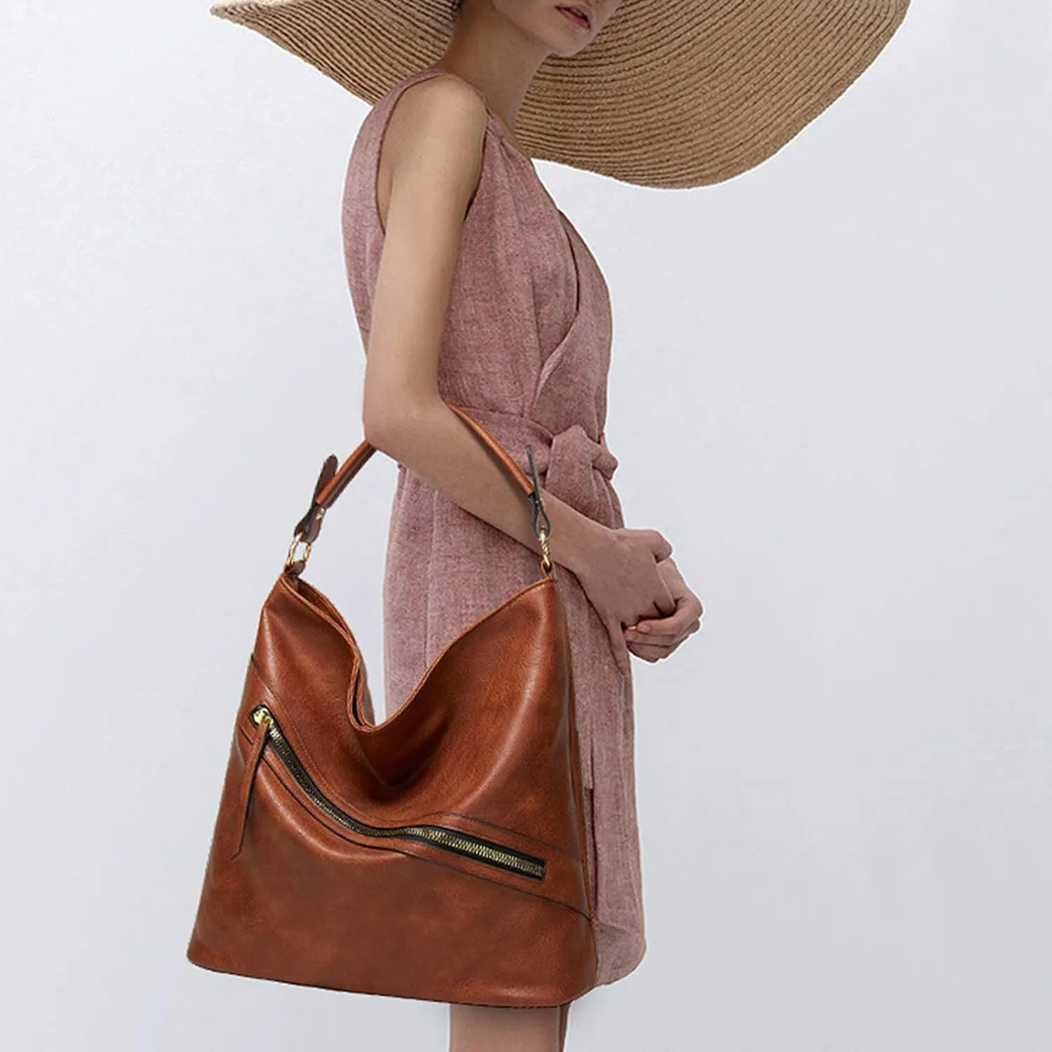 Women Hobo Bags Large Capacity Shoulder Bags Fashion Top Handle Purses Handbags