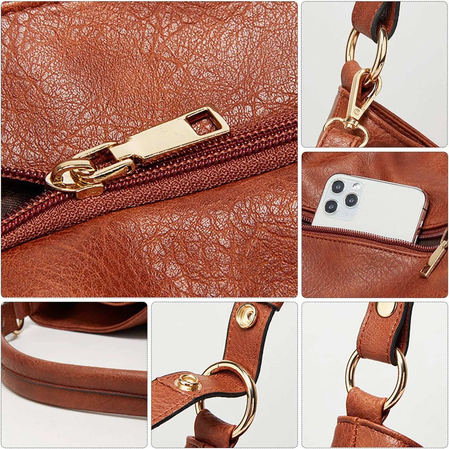 Women Hobo Bags Large Capacity Shoulder Bags Fashion Top Handle Purses Handbags