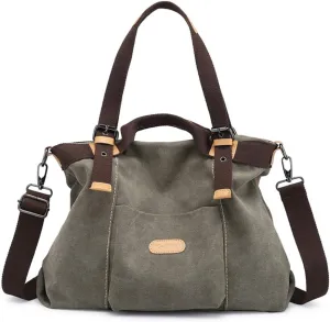Women Hobo Handbags Canvas Casual Vintage Shoulder bag Daily Purse Tote Crossbody Shopper Bag