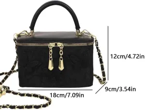 Women PU Elegant Crossbody Bag Large Capacity Simple Carrying Bag Dual Zipper Stylish Tote Bag Chic Hobo Bag