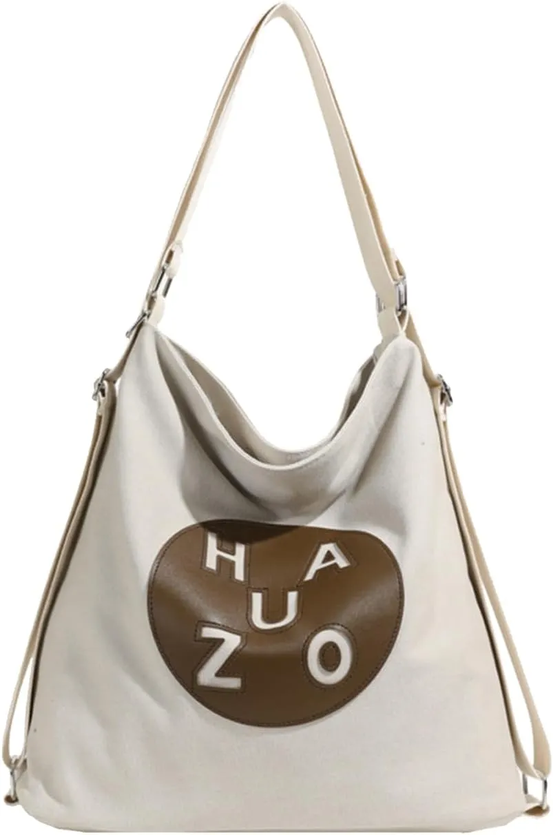 Women Shoulder Bag Canvas Backpack Daypacks Casual Handbag Large Crossbody Bag Multifunction Tote Bag Top Handle Bag