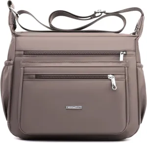 Women Shoulder Handbag Crossbody Bag Nylon Waterproof Roomy Multiple Pockets Bag Tote Top Handle Satchel