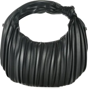 Women Small Knotted Hobo Purse Ladies Soft PU Leather Cloud Dumpling Ruched Top-handle Handbag Shoulder Crossbody Bag