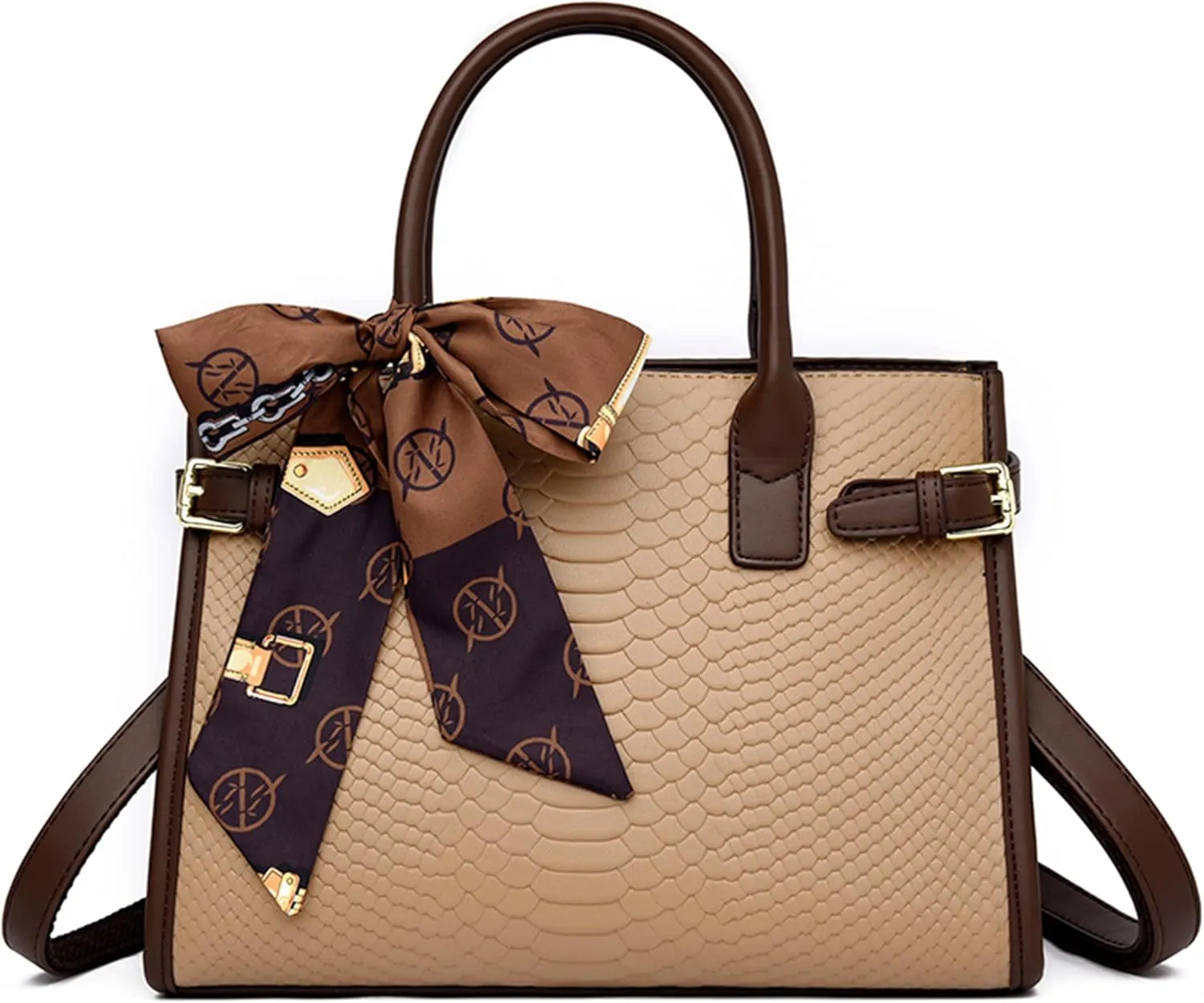 Women Snake Pattern Handbag Women Shoulder Bags Leather Crossbody Bag Large Handbags for Women