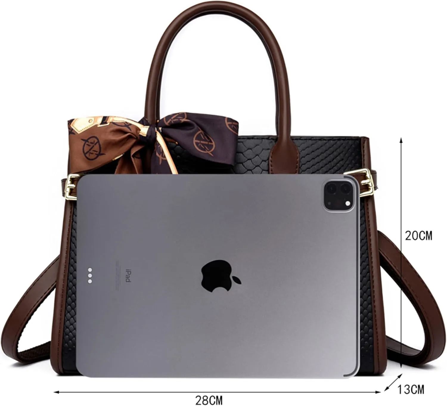 Women Snake Pattern Handbag Women Shoulder Bags Leather Crossbody Bag Large Handbags for Women