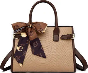 Women Snake Pattern Handbag Women Shoulder Bags Leather Crossbody Bag Large Handbags for Women