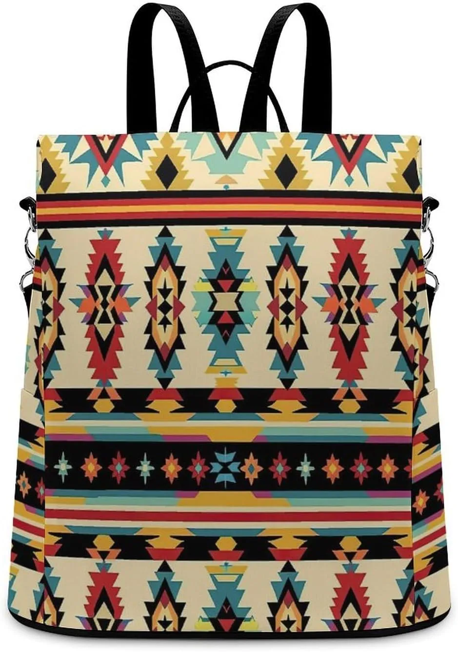 Women's Anti-Theft Waterproof Back Pack Abstract Aztec Tribal Fashion Shoulder Bag Purse Travel Ladies Daypack for Gift