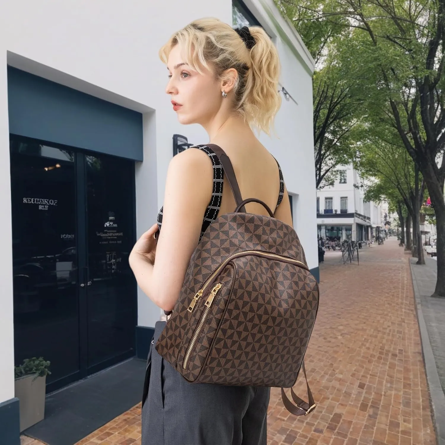 Womens Backpack Purse Leather Anti-theft Large Fashion Designer Travel Backpack Bag Men's Backpack Shoulder Bags