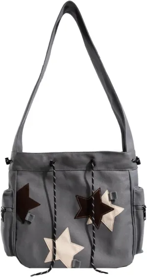 Women's Canvas Hippie Crossbody Handbag - Top Zipper, Sling Strap, Casual Handmade Bag