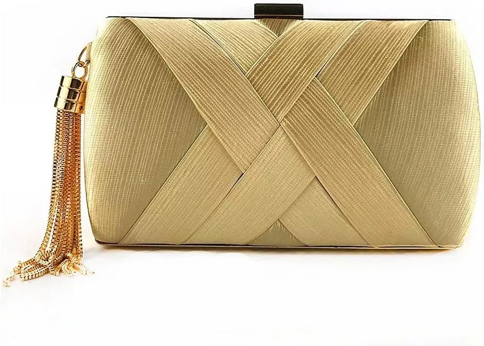Women's Clutches, Tassel Evening Bags Clutch Purses Cross Body Shoulder Bag for Wedding Prom Night out Party