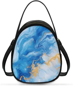 Womens Crossbody Bag Small Double Layer Purses for Women Shoulder Bag Trendy with Zipper Closure