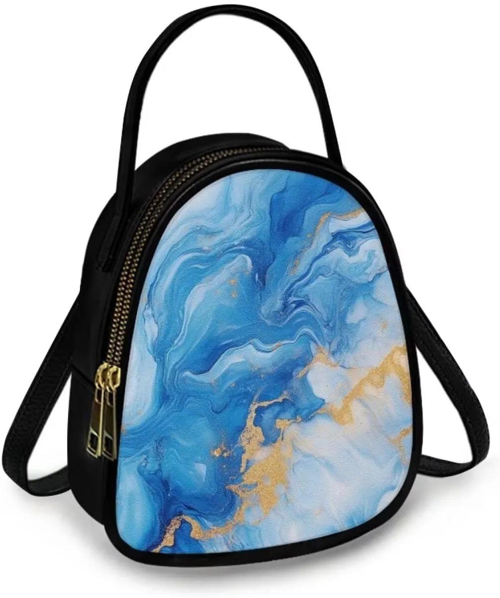 Womens Crossbody Bag Small Double Layer Purses for Women Shoulder Bag Trendy with Zipper Closure