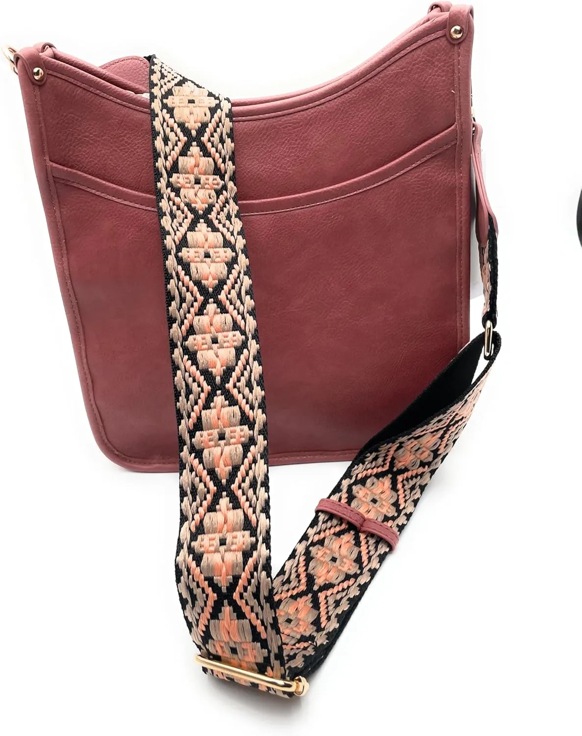 Womens crossbody Bags, Vegan Leather Hobo Handbags With Adjustable Guitar Strap Shoulder Bucket Bags