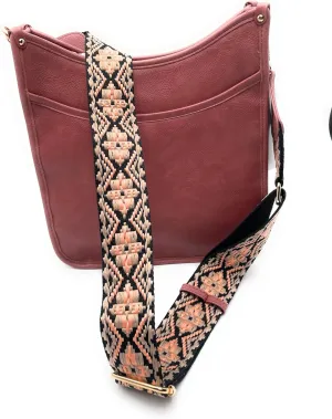 Womens crossbody Bags, Vegan Leather Hobo Handbags With Adjustable Guitar Strap Shoulder Bucket Bags