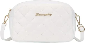 Womens Crossbody Purse Quilted Compact Phone Bag & Wallet Lightweight Shoulder for Work Travel or Casual Outings(White)