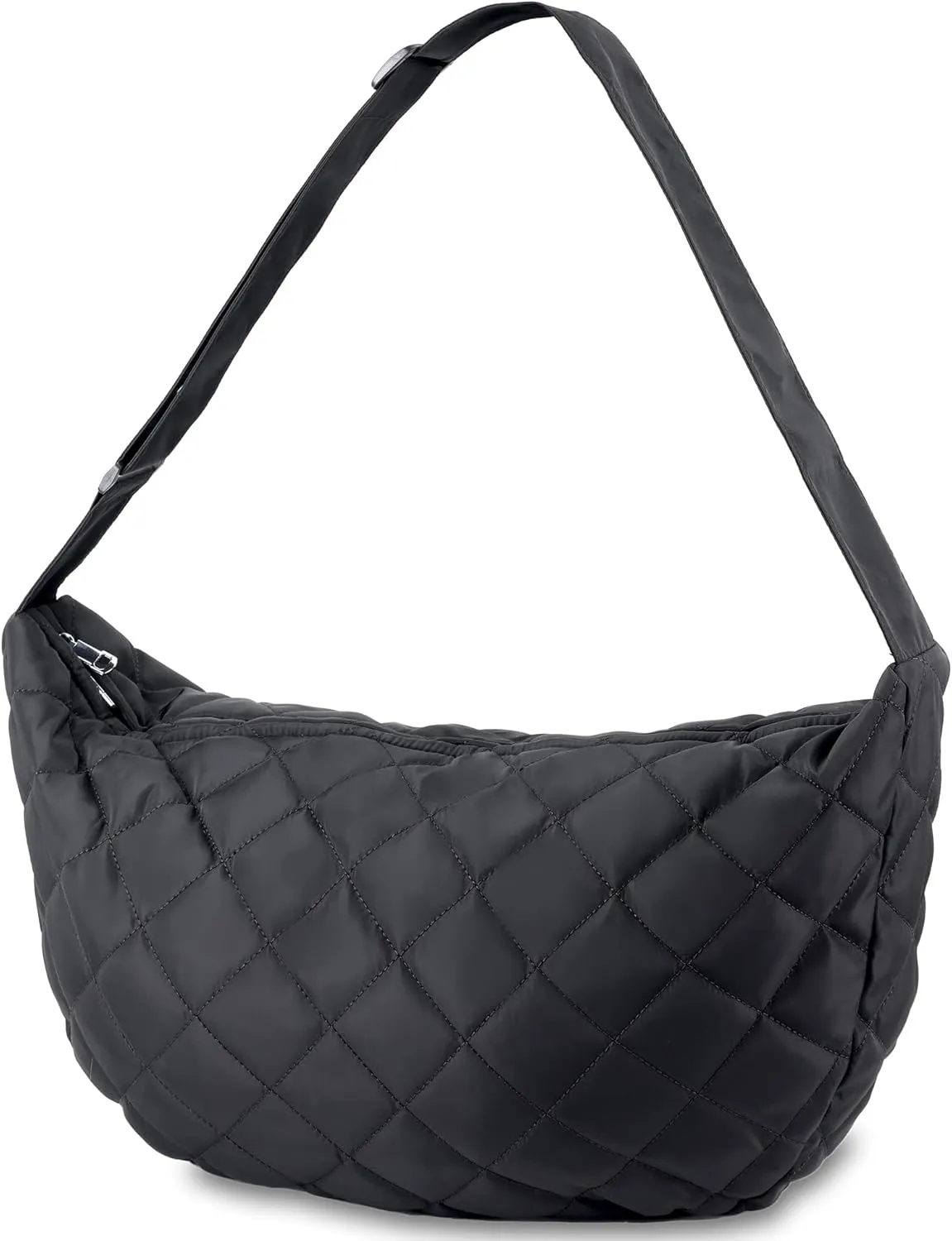 Women's Hobo Handbags Large Capacity Tote Crossbody Bag Boho Purses Trendy Shoulder Handbags Polene Ladies bolsos para mujeres Crescent Black