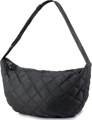 Women's Hobo Handbags Large Capacity Tote Crossbody Bag Boho Purses Trendy Shoulder Handbags Polene Ladies bolsos para mujeres Crescent Black