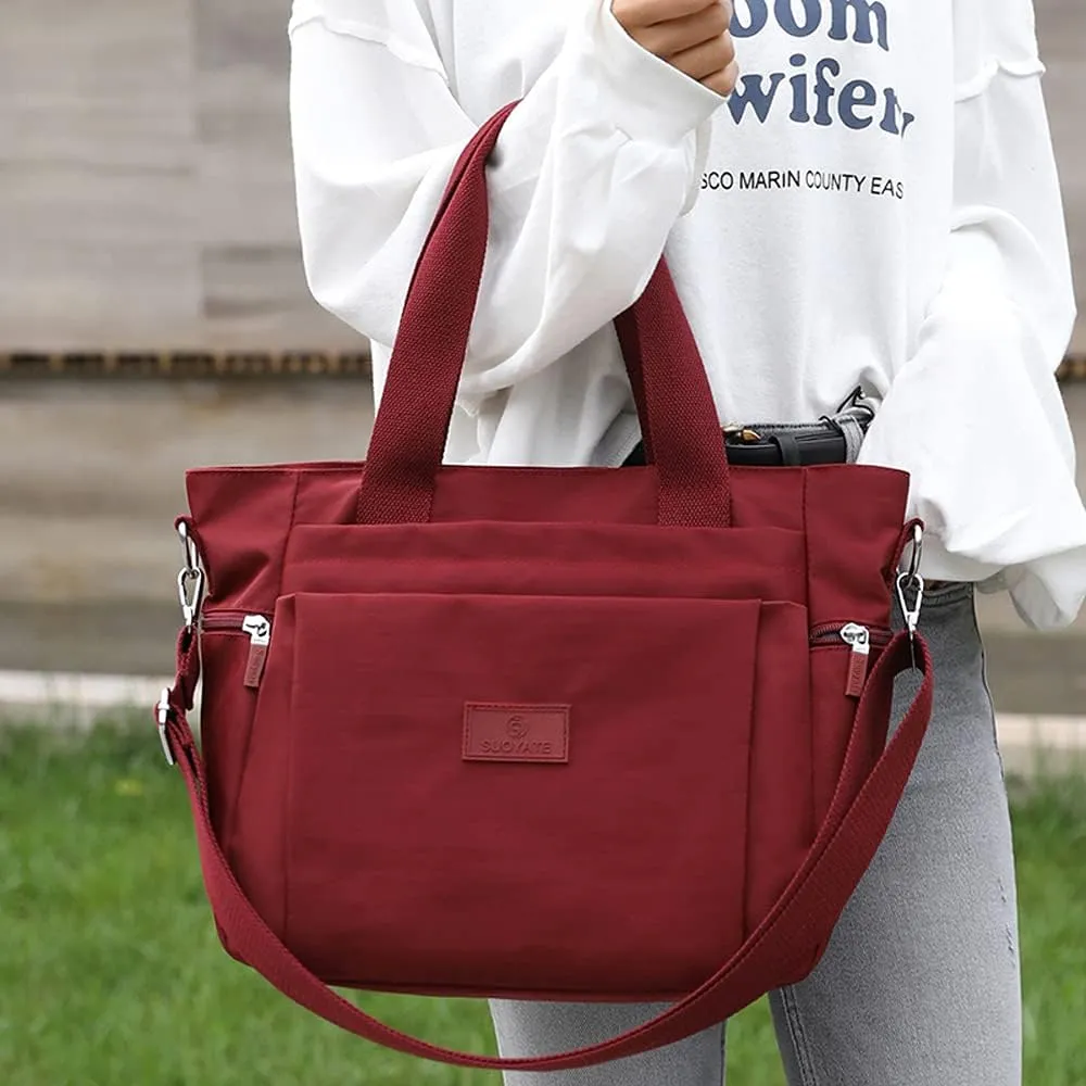 Women's Nylon Handbags Shoulder Bags Ladies Casual Top Handle Handbag Shopper Tote Purse