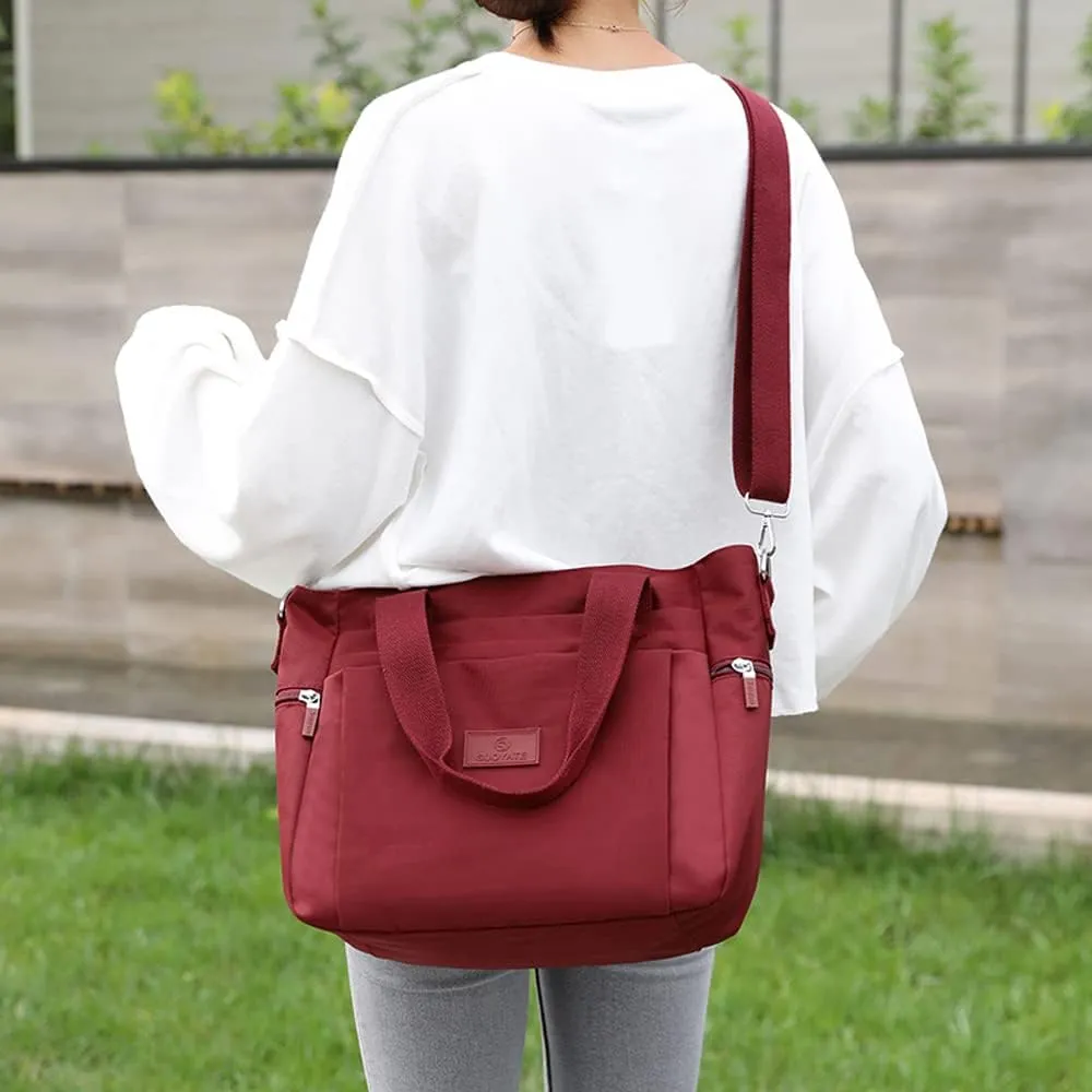 Women's Nylon Handbags Shoulder Bags Ladies Casual Top Handle Handbag Shopper Tote Purse