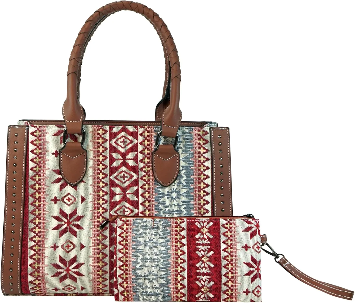 Women's Shoulder Bag with Matching Handbag and Detachable Strap - Versatile 3-in-1 Design