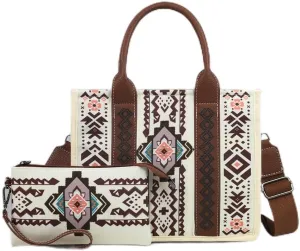 Women's Shoulder Bag with Matching Handbag and Detachable Strap - Versatile 3-in-1 Design
