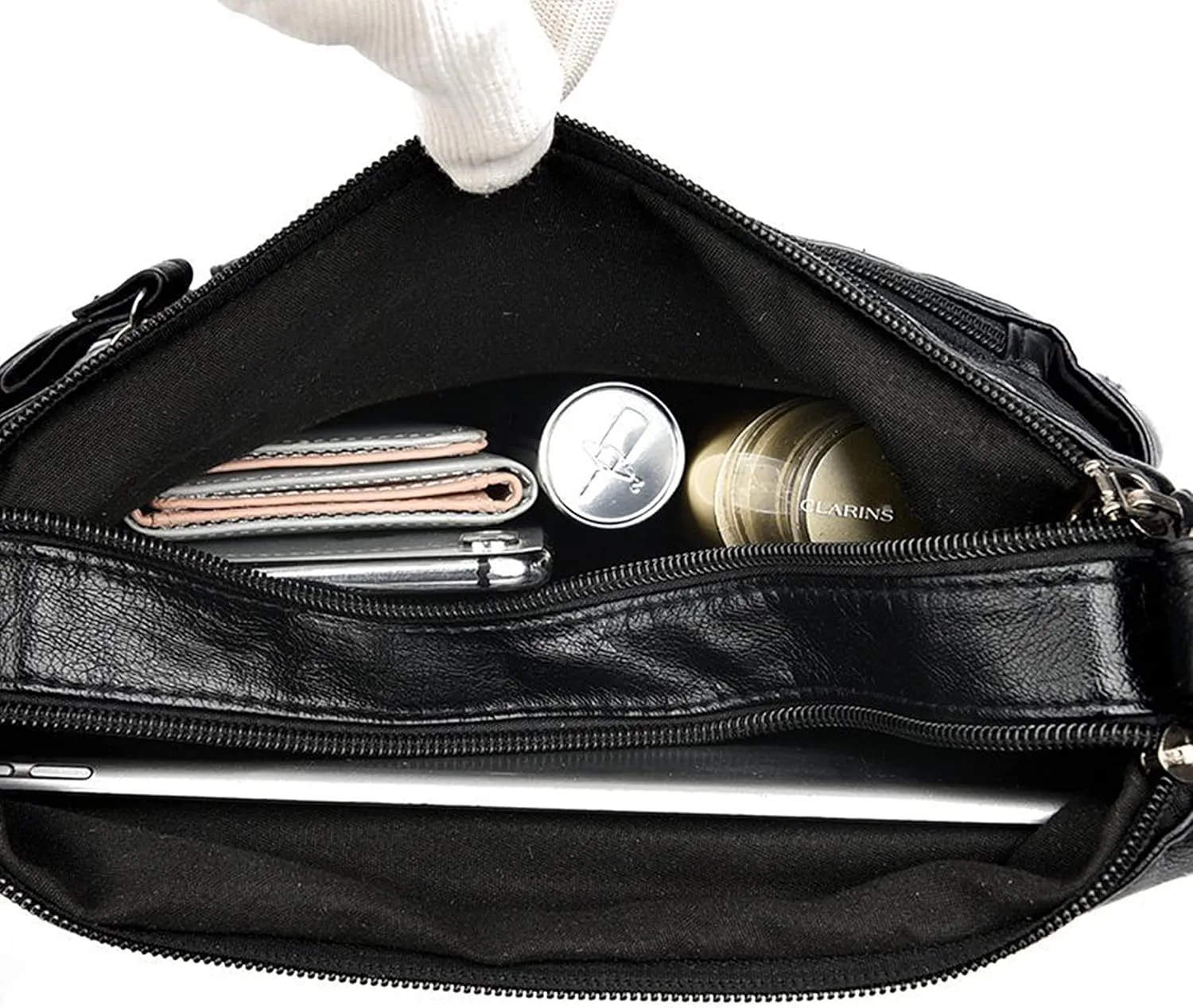 Womens Shoulder Bags Women Multi-Layer Classic Crossbody Bag Soft Leather Ladies Handbags
