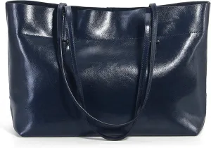 Women's Top-handle bag Oil wax cowhide large capacity Female Shoulder bag Casual Ladies Handbags