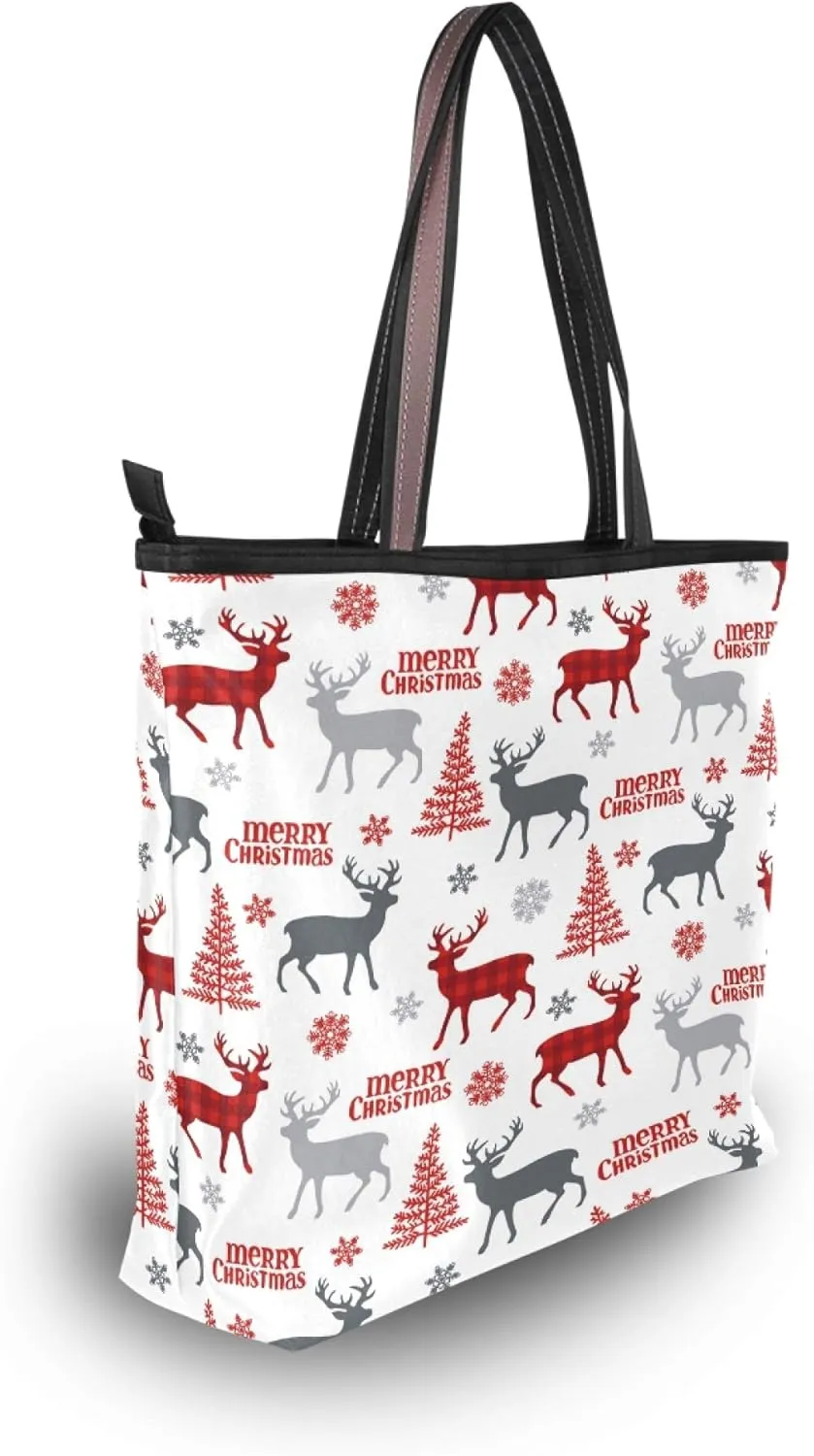 Womens Tote Handbags Black White Cat Tote Bag with Zipper Ladies Tote Shoulder bag