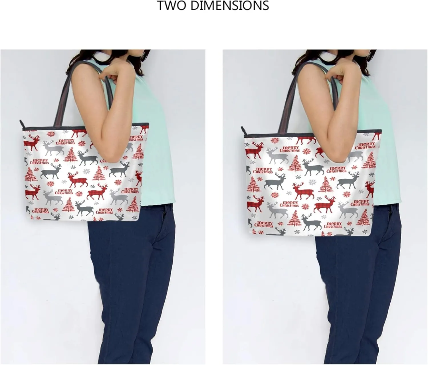 Womens Tote Handbags Black White Cat Tote Bag with Zipper Ladies Tote Shoulder bag