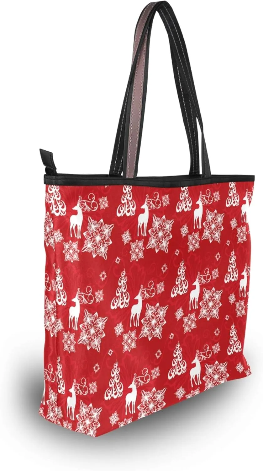 Womens Tote Handbags Black White Cat Tote Bag with Zipper Ladies Tote Shoulder bag