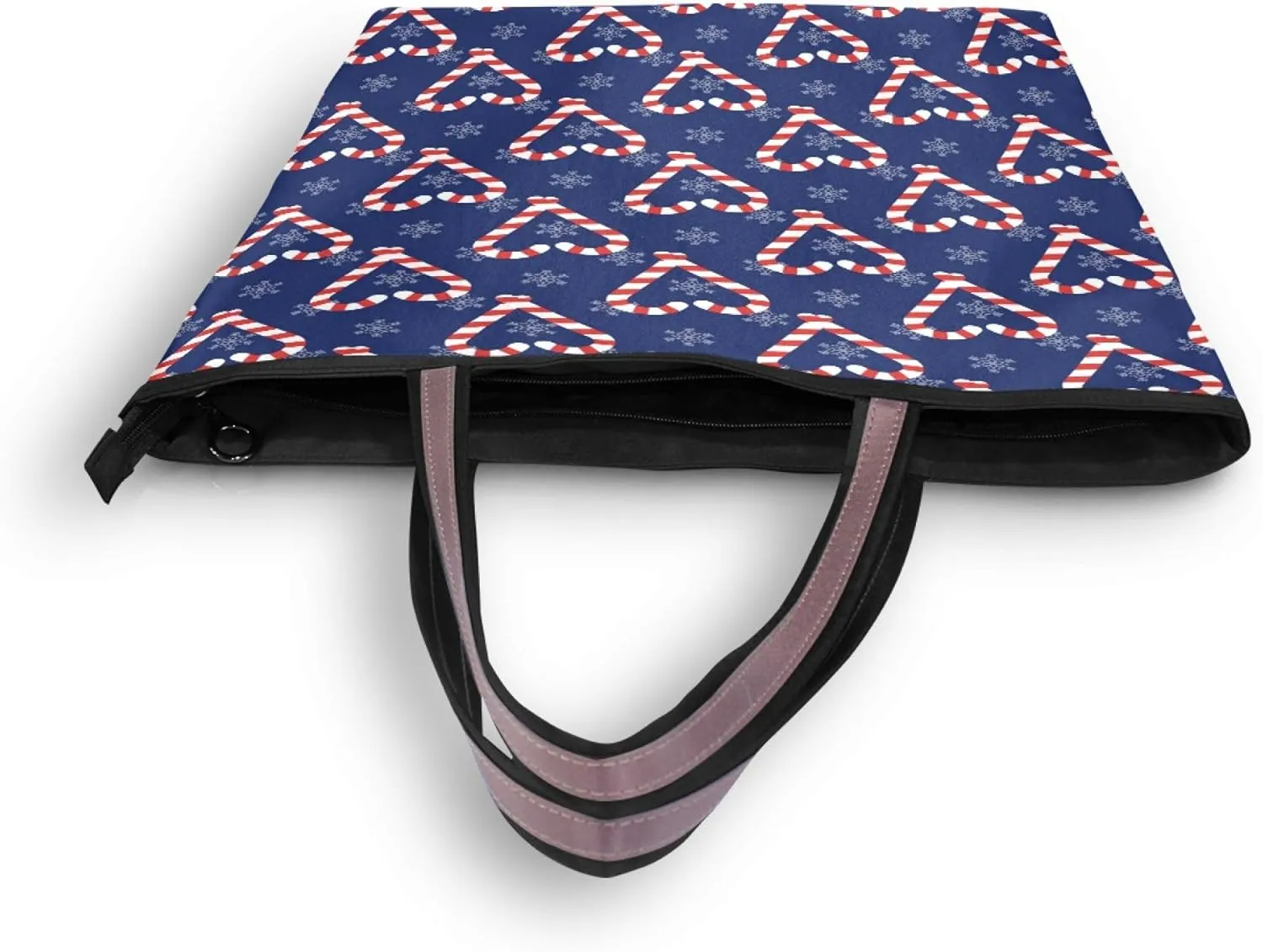 Womens Tote Handbags Christmas Tote Bag with Zipper Holiday Tote Shoulder