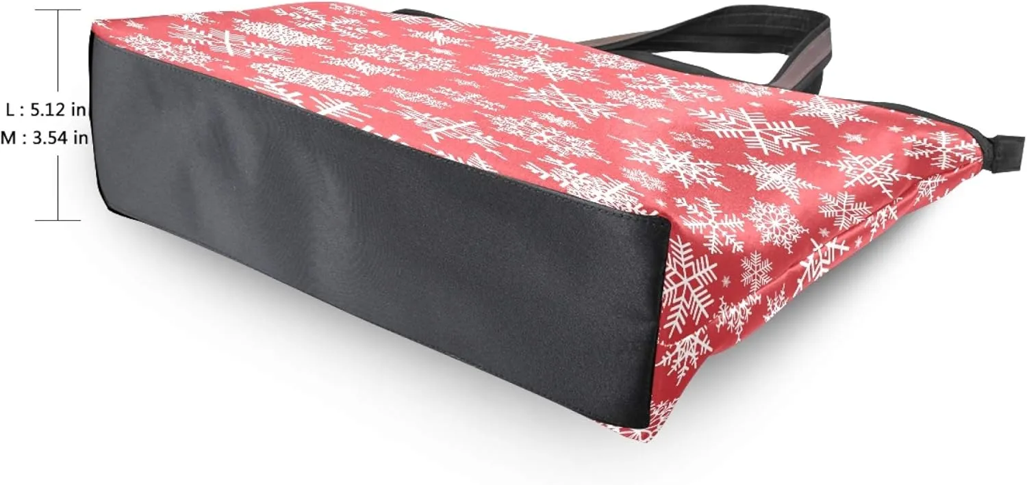 Womens Tote Handbags Christmas Tote Bag with Zipper Holiday Tote Shoulder