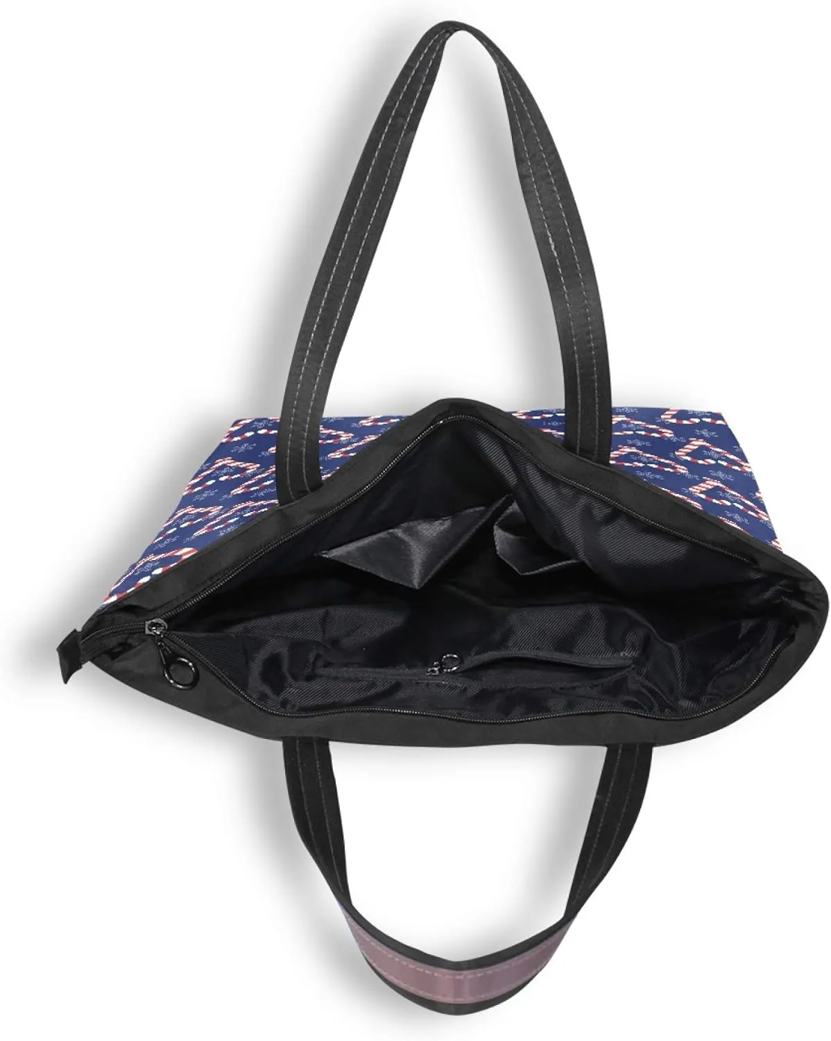 Womens Tote Handbags Christmas Tote Bag with Zipper Holiday Tote Shoulder