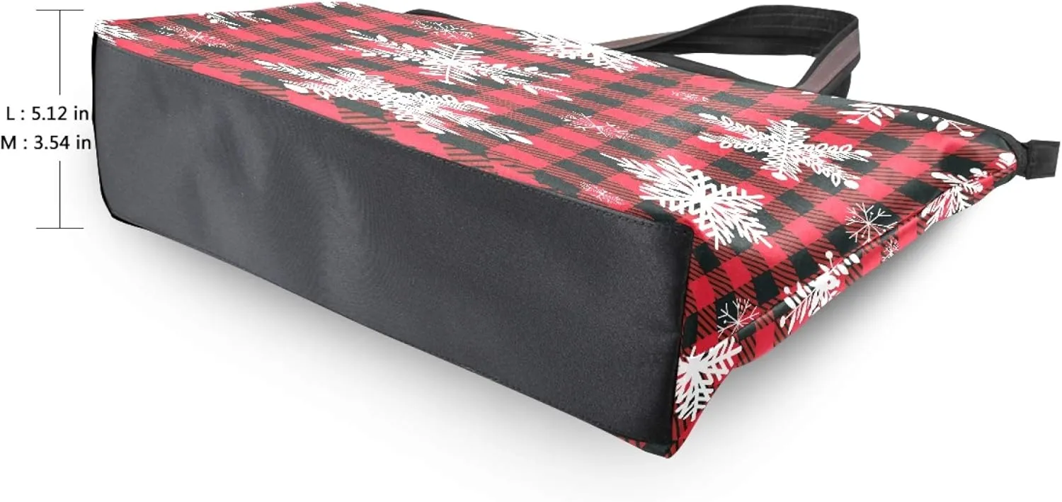 Womens Tote Handbags Christmas Tote Bag with Zipper Holiday Tote Shoulder