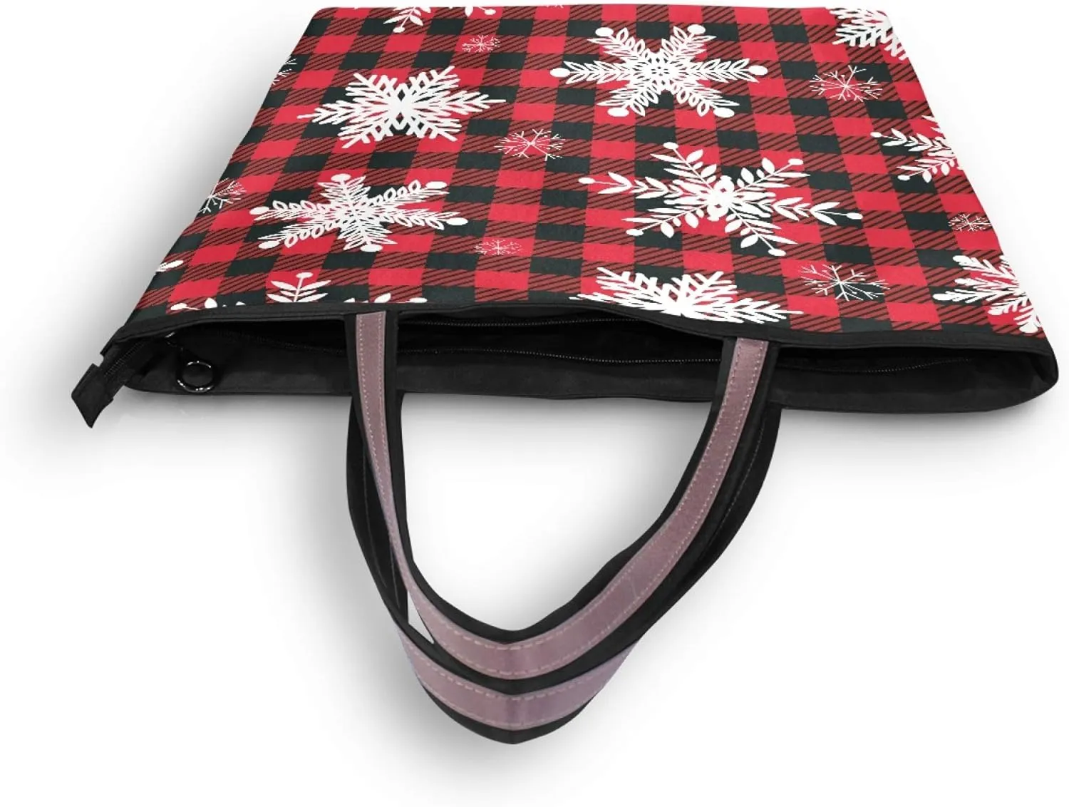 Womens Tote Handbags Christmas Tote Bag with Zipper Holiday Tote Shoulder