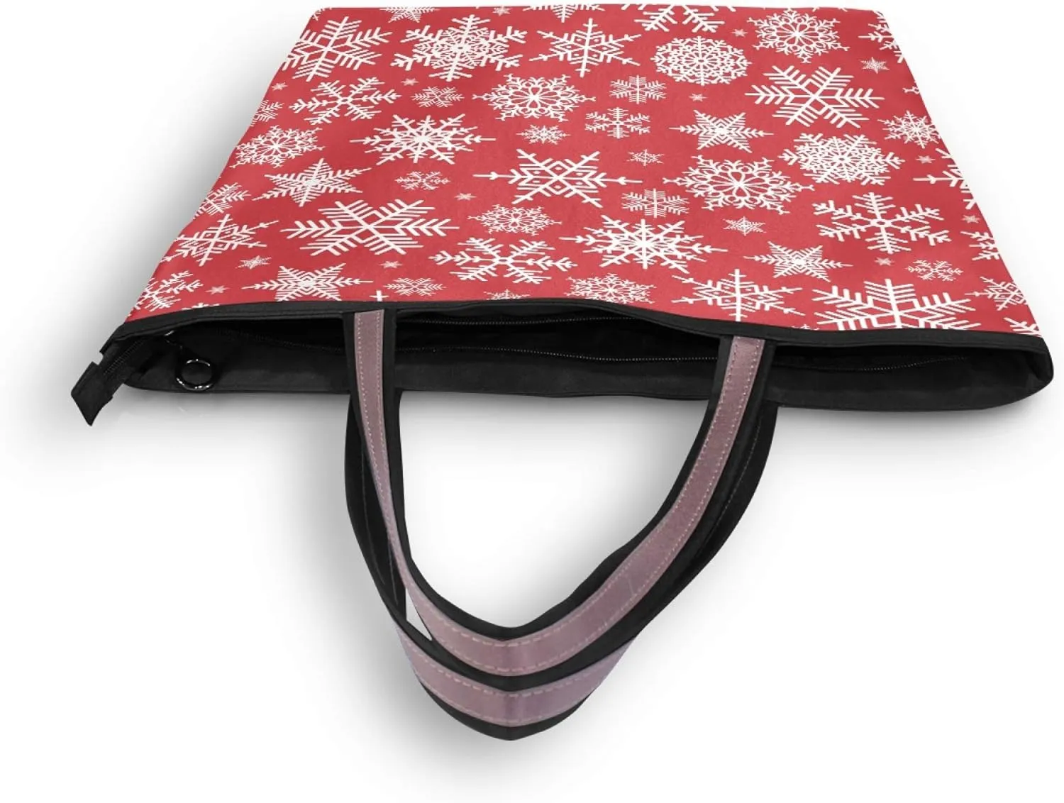 Womens Tote Handbags Christmas Tote Bag with Zipper Holiday Tote Shoulder