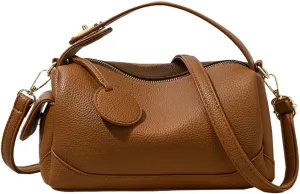 Womens Vintage Shoulder Crossbody Bag Slouchy Small Tote Purse Travel Bag Handbag Soft PU Leather Pillow Satchels