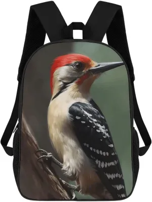 Woodpecker Business Laptop Backpack for Women Men 17 Inch Carry on Backpack Waterproof Black Bookbag Fashion Lightweight Backpacks for Travel Hiking Camping Casual Daypack Backpacks