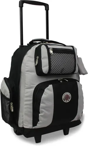 World Traveler Transworld 22-Inch Carry-On Rolling Backpack, Grey