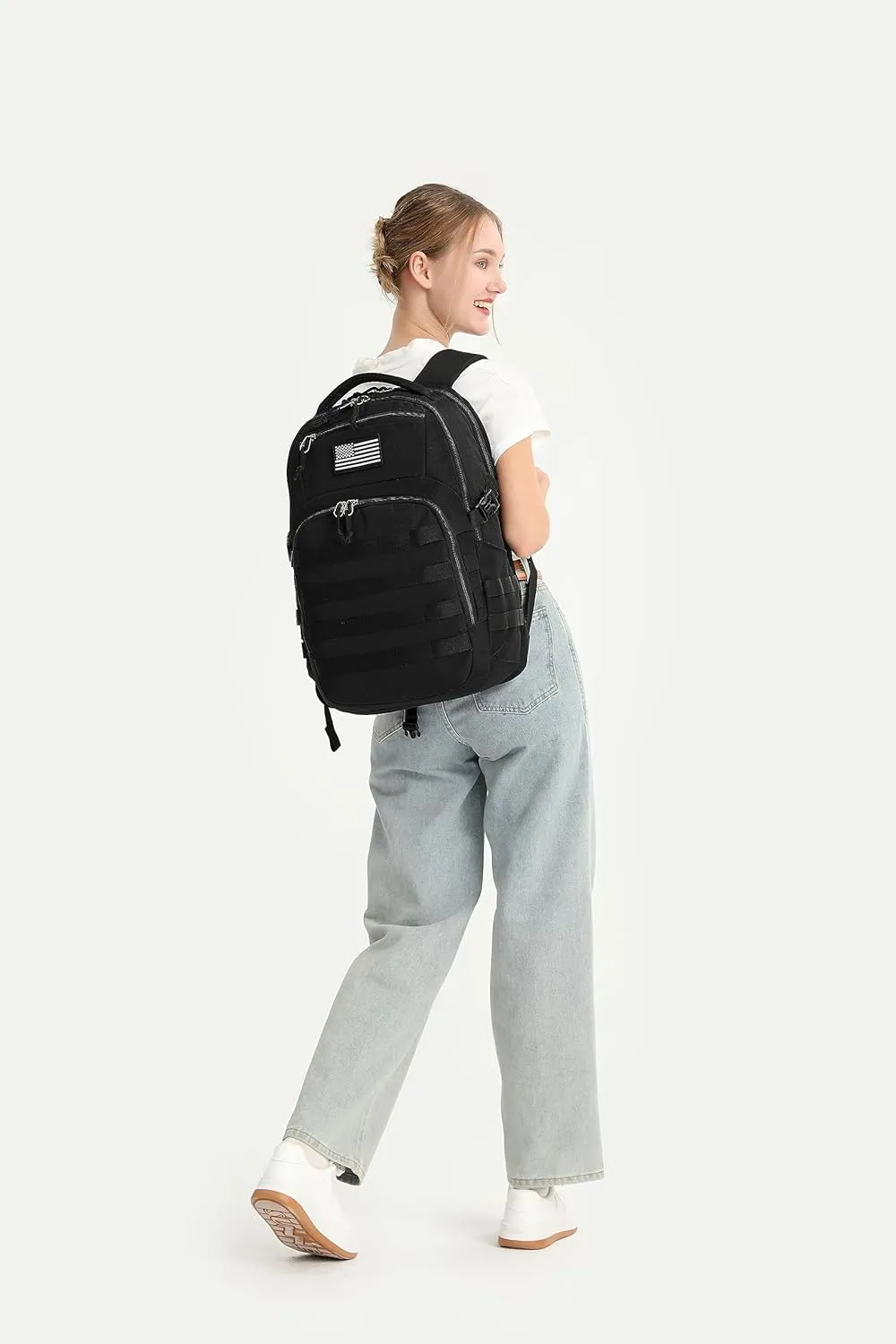 Wotony Military tactical backpack, backpack for men black small tactical assault bag