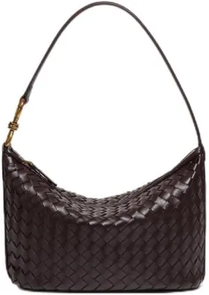 Woven Bag, Premium Leather with Adjustable Straps, Spacious & Organized. Versatile Crossbody, Shoulder Bag