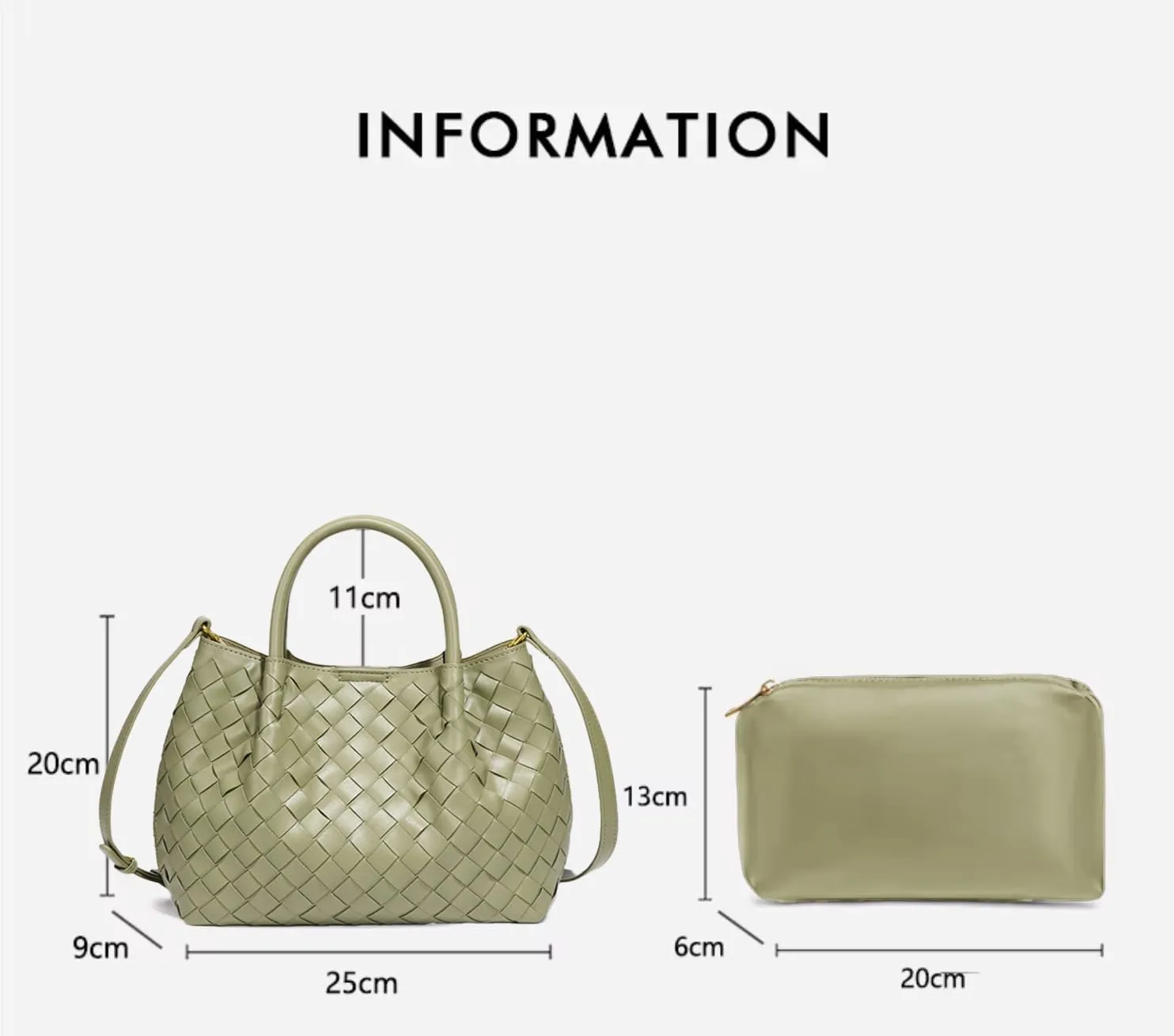 Woven Bag, Premium Leather with Adjustable Straps, Spacious & Organized. Versatile Crossbody, Shoulder Bag