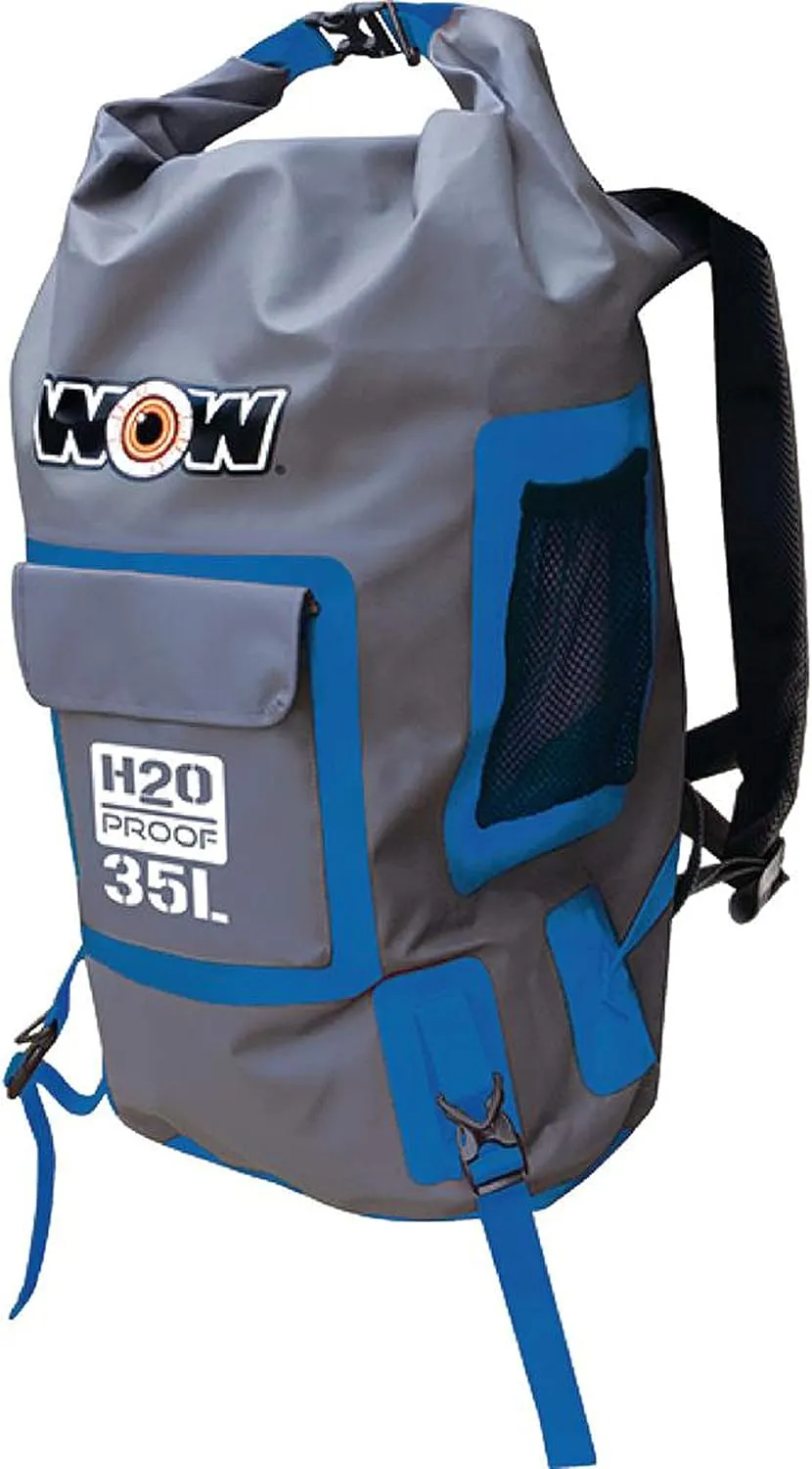 WOW Sports H2O Proof Dry Backpack, 35 Liters, Blue, 18-5110B