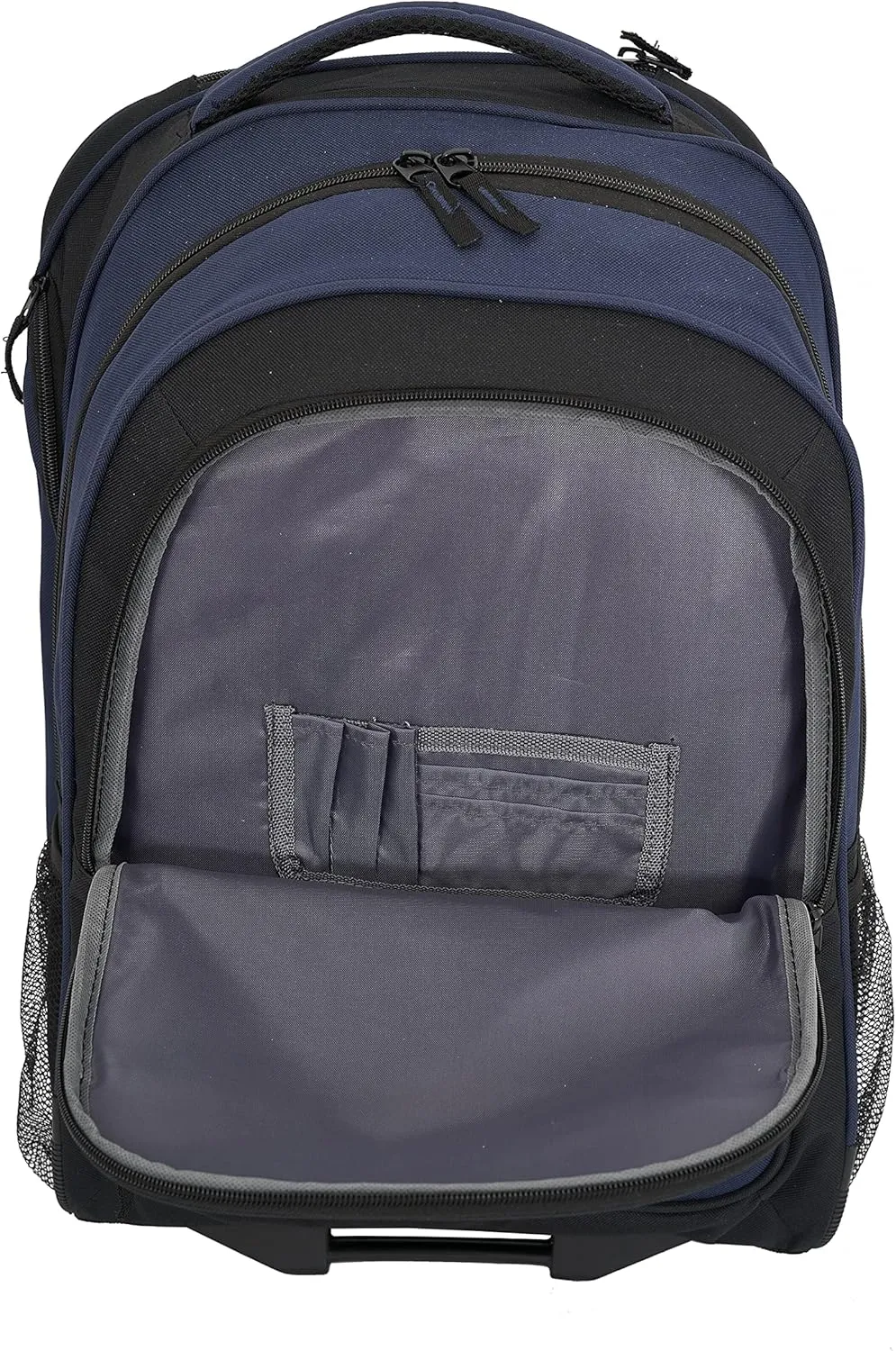 Wrangler Dobson Collection Featuring Duffel Travel and Leisure, Blue, 19" Rolling Backpack