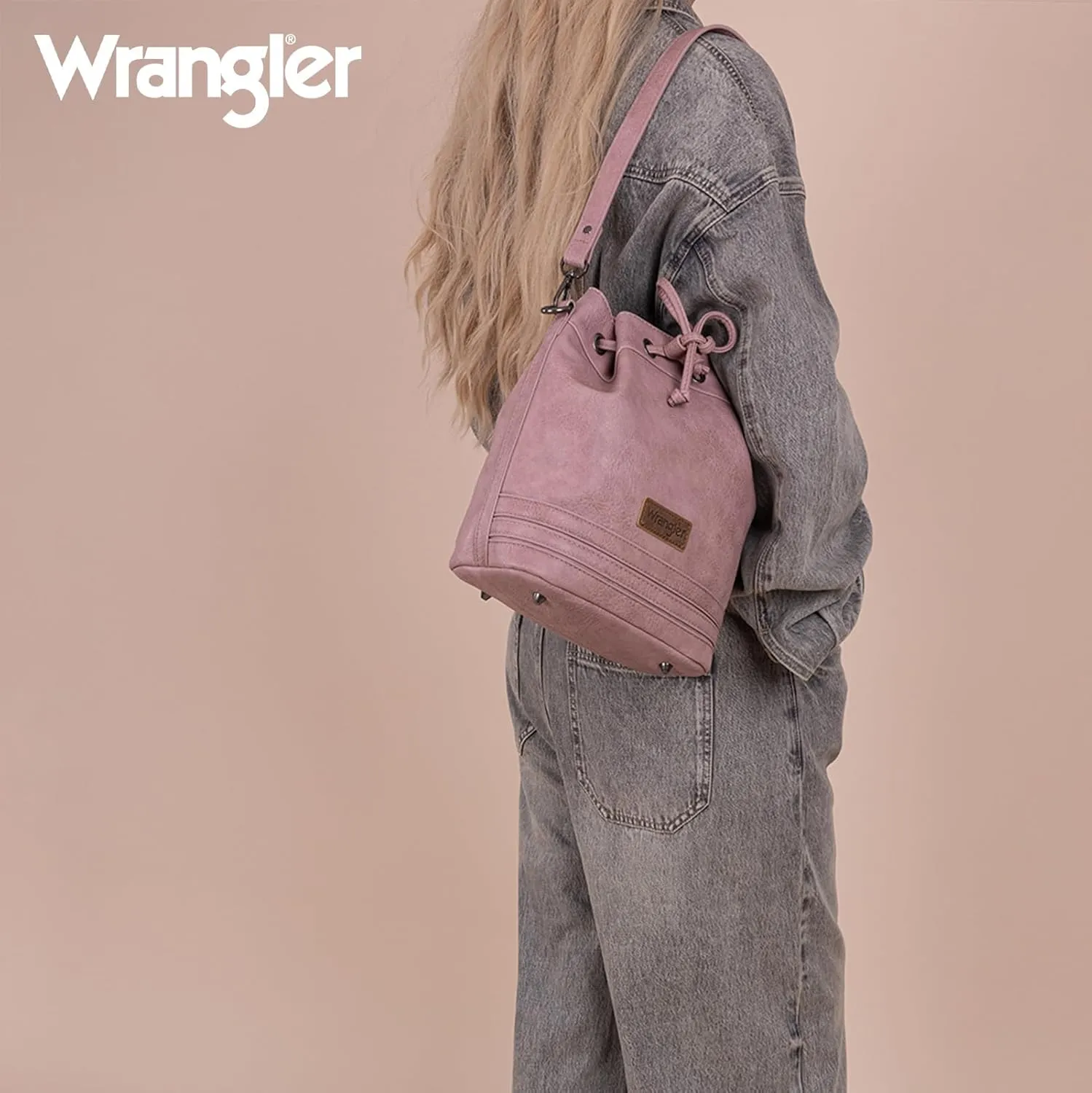 Wrangler Hobo Bags for Women Designer Bucket Purses Western Shoulder Handbags
